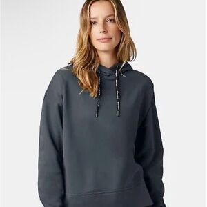 Champion Women's Charcoal Hoodie with Logo Drawcord
